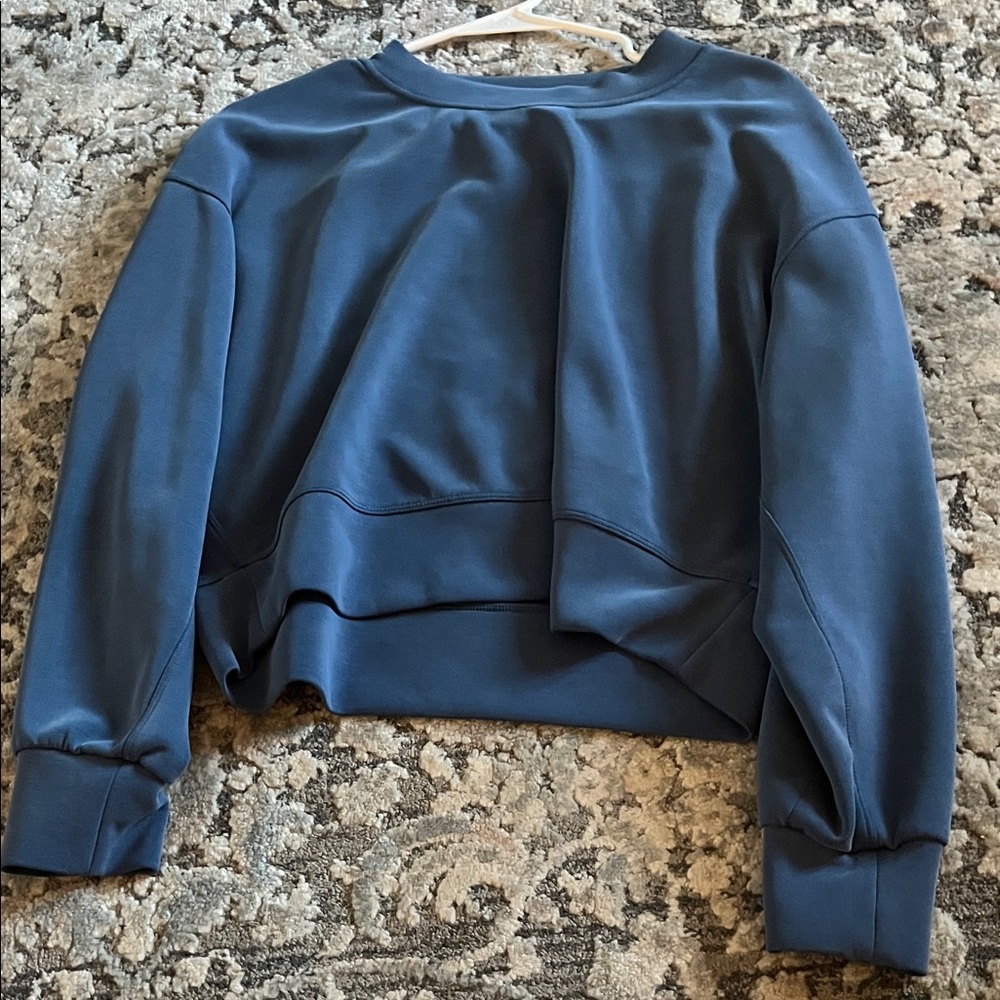 lululemon athletica Deep Blue Cropped Sweatshirt